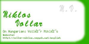 miklos vollar business card